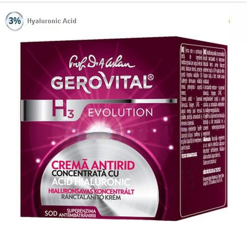 Gerovital H3 Evolution - Anti-Wrinkle Cream with 3% Hyaluronic Acid - 50ml