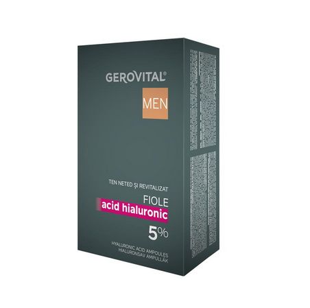 Hyaluronic Acid Ampoules 5% Gerovital Men-10 amp x 2 ml