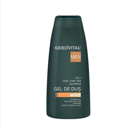 Shower gel 3 in 1 Wild Gerovital Men-400ml