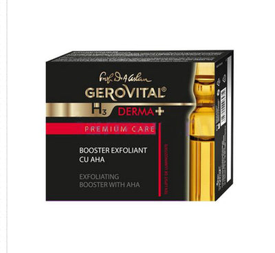 Gerovital H3 Derma+ Premium Care - Exfoliating booster with AHA -  4 vials x 2ml