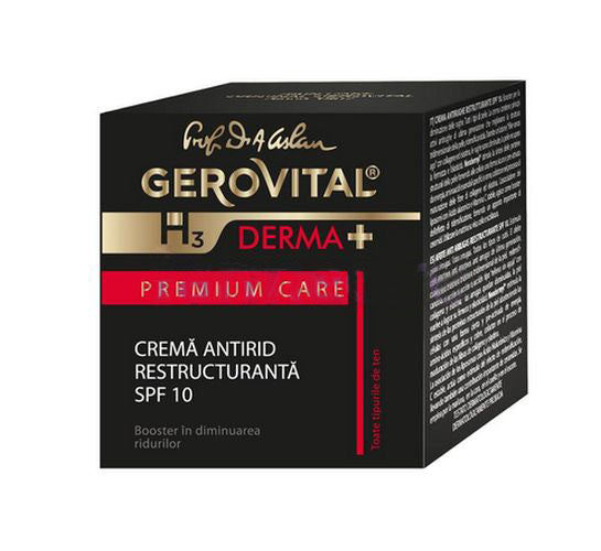 Gerovital H3 Derma+ Premium Care - Anti-wrinkle restructuring cream SPF10 - 50ml